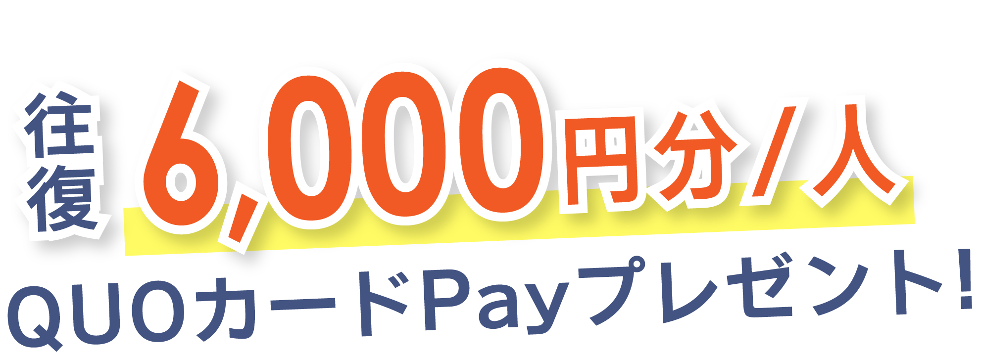 往復 6,000円分/人 キャッシュバック